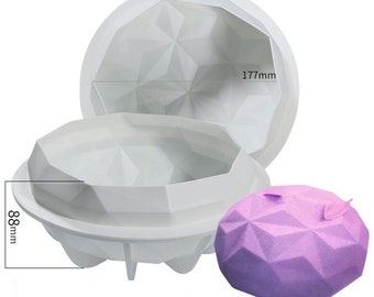 1PC 3D Diamond Shape Silicone Mold DIY Dessert Chocolate Mould Mousse Cake Mold Decorating Tool 10360752