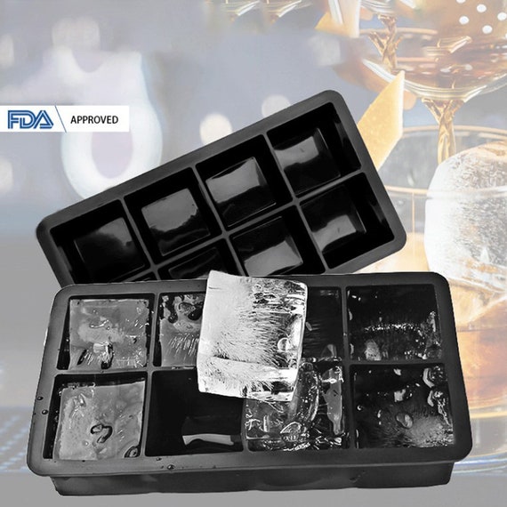 8-fach Eiswürfelbehälter 50 MM Quadratisch Silikon Eiswürfelform Große quadratische Eiswürfelbehälter 10346850