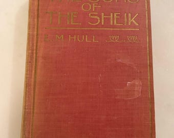 De zonen van de sjeik door E.M. Hull, 1925, antieke hardcover, A.L. Burt Photoplay-editie.