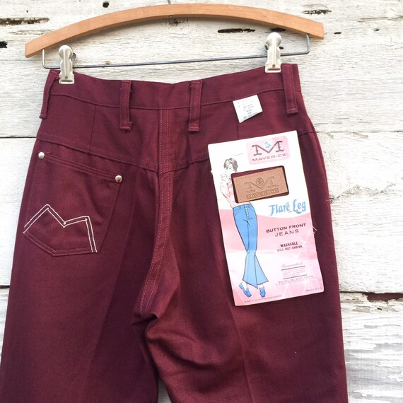 70s deadstock jeans • XS / S • 26 • burgundy Maver