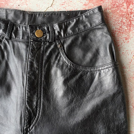 80's high waist leather pants • XS • 25