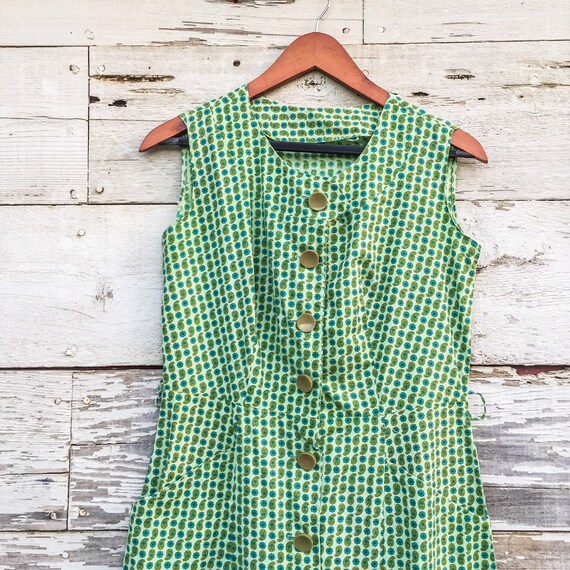 50's / 60's paisley sun dress with pockets • M