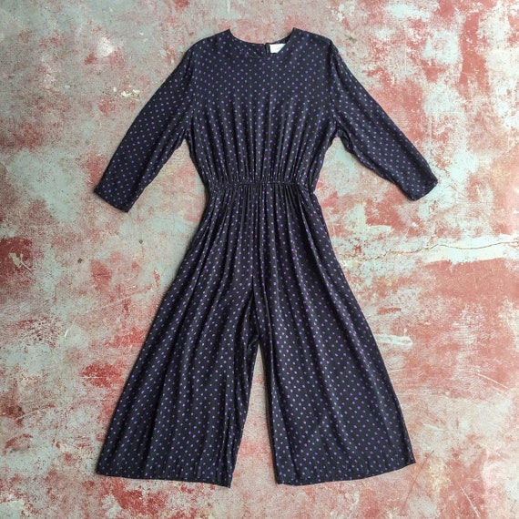 80's slouchy polka dot jumpsuit • OSFM • S / M / L