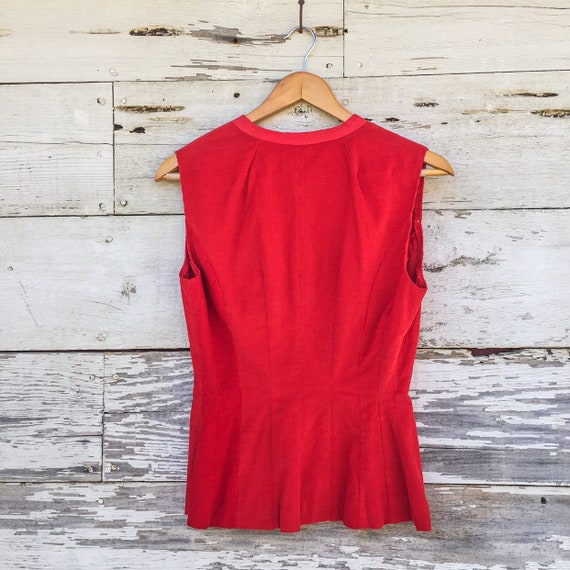 40's corduroy peplum top • XS / S