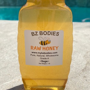 Sage Raw Honey-Unfiltered, Grade A