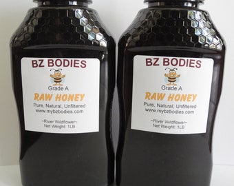 River Wildflower Finest Raw Honey-Pure, Natural, Unfiltered, Grade A