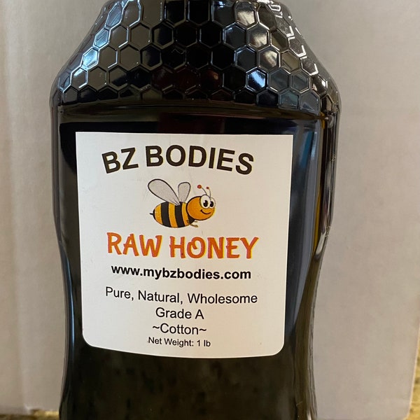 Cotton Raw Honey-Pure, Natural, Unfiltered, Grade A
