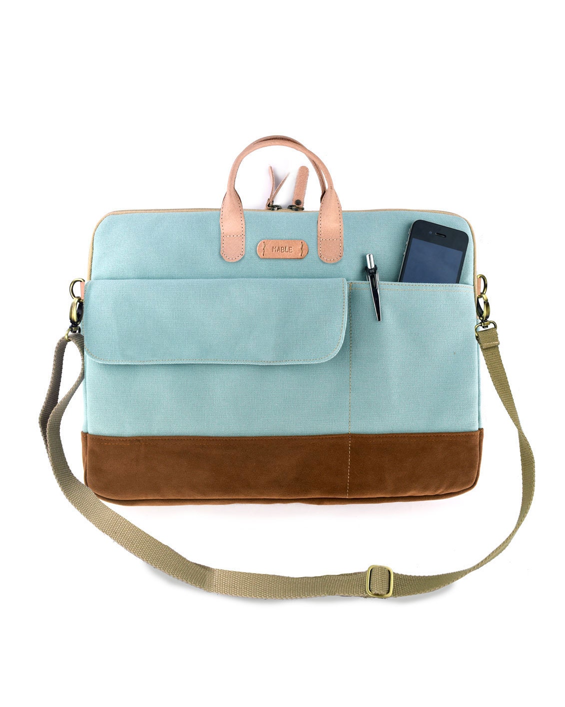 Laptop sleeve with handle and shoulder straplaptop baglaptop Etsy