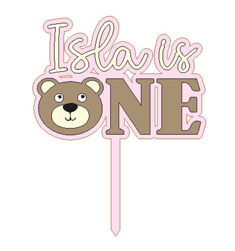 Teddy Bear Cake Topper / Bear Themed Cake Topper / First Birthday ...
