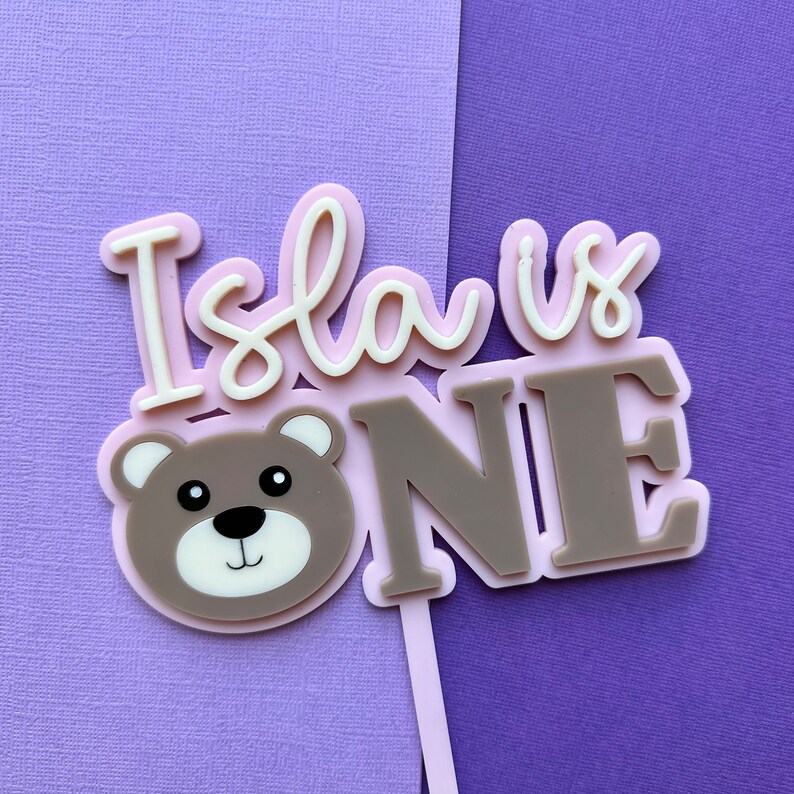 Teddy Bear Cake Topper / Bear Themed Cake Topper / First Birthday ...
