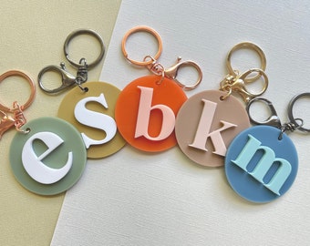 Personalised initial keyrings / initial key tags / custom bag tag / key rings