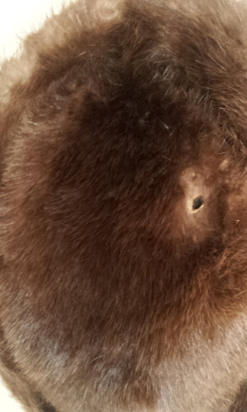 Vintage coat hat 1980s natural fur Winter hat Gift for her