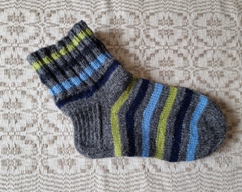 Knitted Wool Socks from Wool Yarn - size US W9 #made in Lithuania