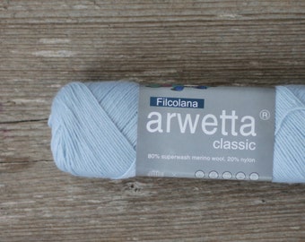 Filcolana Arwetta Classic 50g 4ply Sok garen Kleur 340 Ice Blue