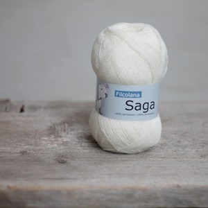 Filcolana Saga 50g Color 101 Natural White 100% virgin wool