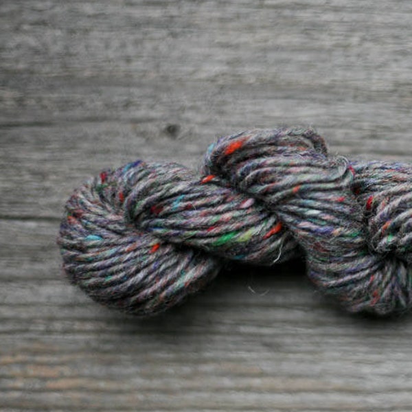 Donegal Killcara Tweed yarn Pure new wool yarn Hand knitting yarn Gray tweed Aran tweed 4731 FOSSIL