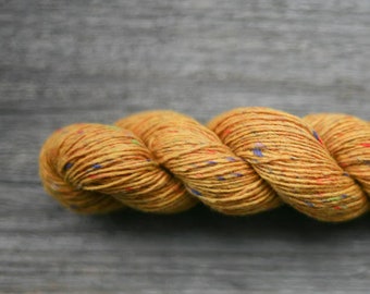 Tweed yarn 100gr, 50gr or 25gr mini skeins Donegal Soft merino tweed Merino wool knitting yarn mustard yellow yarn  5568 Goldilocks