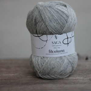 Filcolana Saga 50g Color 100% virgin wool color 950 Very Light Grey (melange)