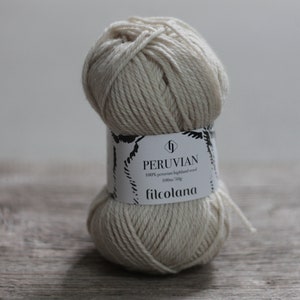 Filcolana PERUVIAN Highland wool 50g Color 977 Marzipan (melange) 100% virgin wool