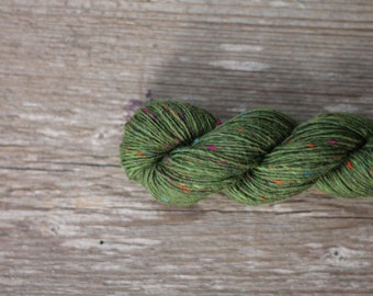 Donegal MOHAIR Tweed yarn 100gr, 50gr or 25gr mini skeins Color 2716 FOLIAGE Green tweed yarn Donegal tweed with mohair