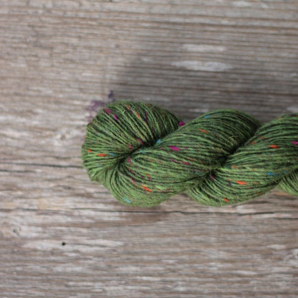 Donegal MOHAIR Tweed yarn 100gr, 50gr or 25gr mini skeins Color 2716 FOLIAGE Green tweed yarn Donegal tweed with mohair