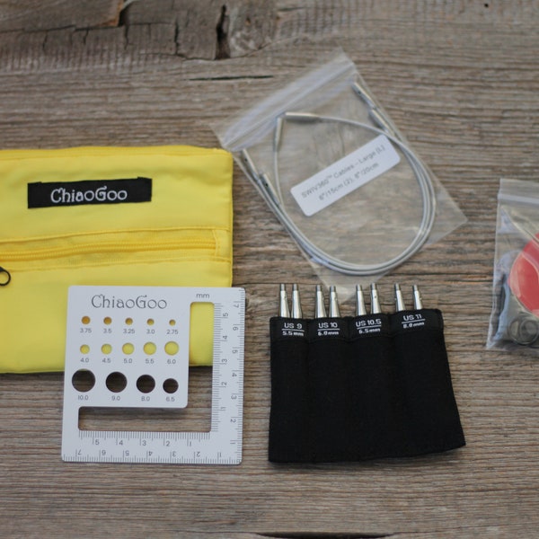 ChiaoGoo TWIST Austauschbare Stricknadelspitzen – 13 Cm Länge, 2,00 Mm Stärke, Aus Edelstahl, Für Socken & Feine Projekte