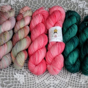 Hand dyed merino wool sock yarn Fingering weight Superwash sock yarn