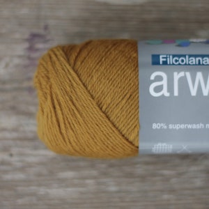Filcolana Arwetta Classic 50g 4ply Sock yarn Color 136 Mustard