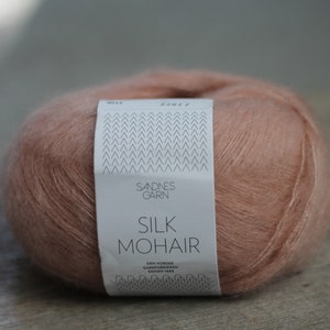 Sandnes Garn Silk mohair yarn with wool and silk 50g Color 4012 rose cheeks