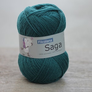 Filcolana Saga 50g Color 100% virgin wool 129 Dark Varidian