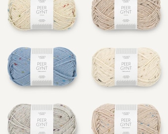 Sandnes Garn Peer Gynt Tweed Wool Yarn: 100% Norwegian Wool