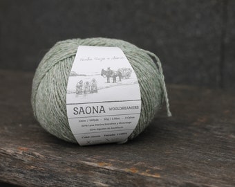 WoolDreamers Saona wool with cotton yarn color Groen light green