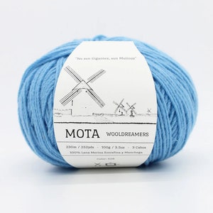 Blue Wool Yarn: Mota WoolDreamers DK Worsted, Non-Superwash