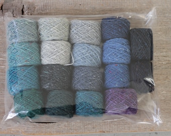 Soft Donegal tweed shade bags
