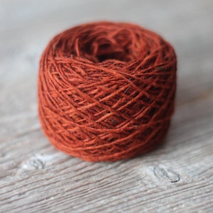 Tweed doux Donegal, couleur orange rustique 5601 rouille