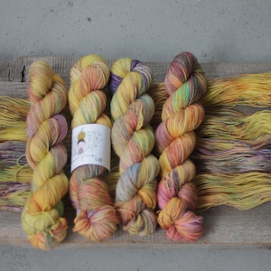 Hand dyed merino wool yarn Fingering weight Superwash
