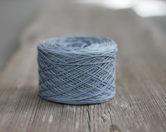 Pale Grayish Blue Cotton Yarn: Sport Weight, Knitting Crochet