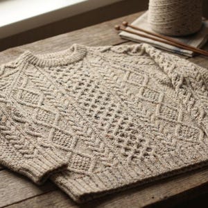 Brittiskt ullgarn Nm 2/8 naturligt tweedgarn bild 8