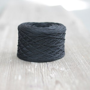 Gauguin Pure 100% Cotton yarn Knitting Yarn Crocheting Spun in a chain yarn Color : 099 Black