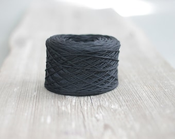 Gauguin Pure 100% Cotton yarn Knitting Yarn Crocheting Spun in a chain yarn Color : 099 Black