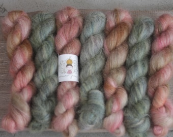 Maruma HDY Fine Kid Mohair Hand dyed yarn Super soft yarn Art yarn OOAK Kid silk yarn Lace weight yarn