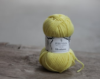 Filcolana PERUVIANA Highland wol 50g Kleur 255 Limelight 100% scheerwol