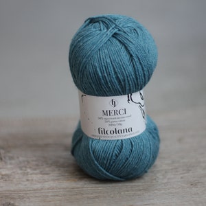 Filcolana Merci 50g Superwash merino met Pima Cotton Fingeringweight garen Kleur 603 Maomao afbeelding 1