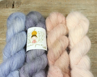 Maruma HDY Suri Silk cloud 800 50g Hand dyed alpaca with silk Super soft yarn Art yarn Lace weight Suri alpaca mulberry silk