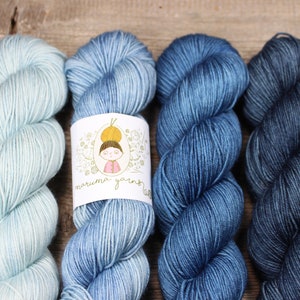 Hand dyed merino wool yarn Fingering weight Superwash