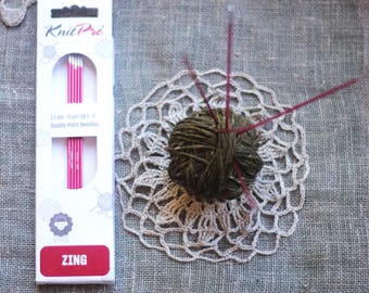 Knit Pro Zing Double Pointed Needles, 15-20cm, Set of 5