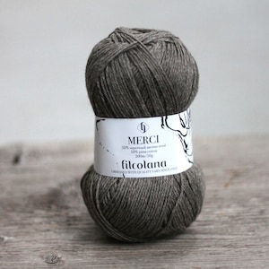 Filcolana Merci 50g Superwash merino with Pima Cotton Fingering weight yarn Color 612 Marshland