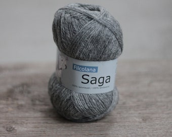 Filcolana Saga 50g Color 100% virgin wool color 951 Light Grey (melange)