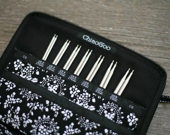 Agujas de tejer intercambiables Chiaogoo Twist Red Lace (pequeñas de 4" y 5") (con estuche de tela)