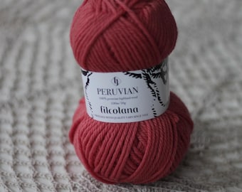 Filcolana PERUVIAANSE hooglandwol 50 g Kleur 361 madeiraroos